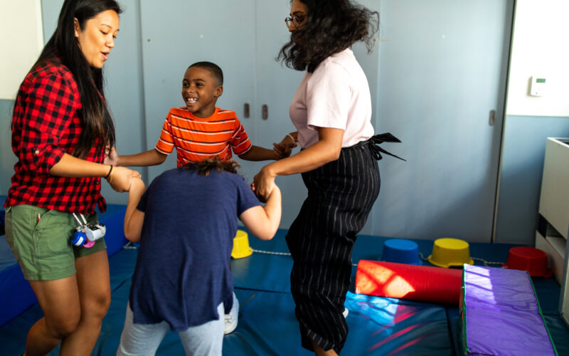 Children enjoying autism summer camp in Toronto